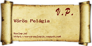 Vörös Pelágia névjegykártya